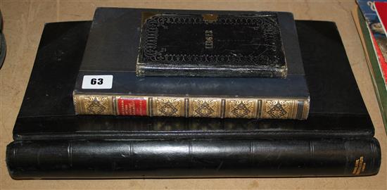 Leather bound ledgers, etc